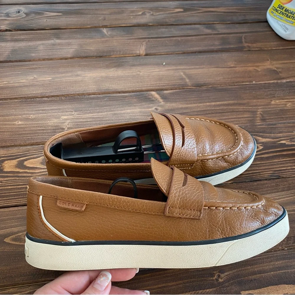 Cole Haan Nantucket Penny Loafer Genuine‎ Leather Caramel Brown Classic Size 7.5 - Picture 10 of 10